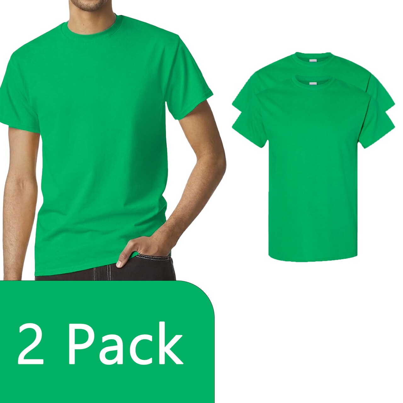 Gildan Irish Green Heavy Cotton Short Sleeve T-Shirt Pack for Cricut, Heat Transfer & Custom Printing